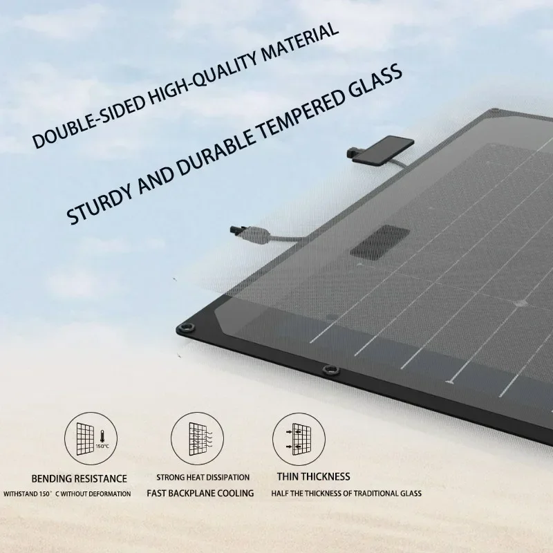 100W Foldable Solar Panel USB Solar Cell Portable Waterproof Solar Panel Mobile Phone Battery Charger Outdoor Phone Power Bank