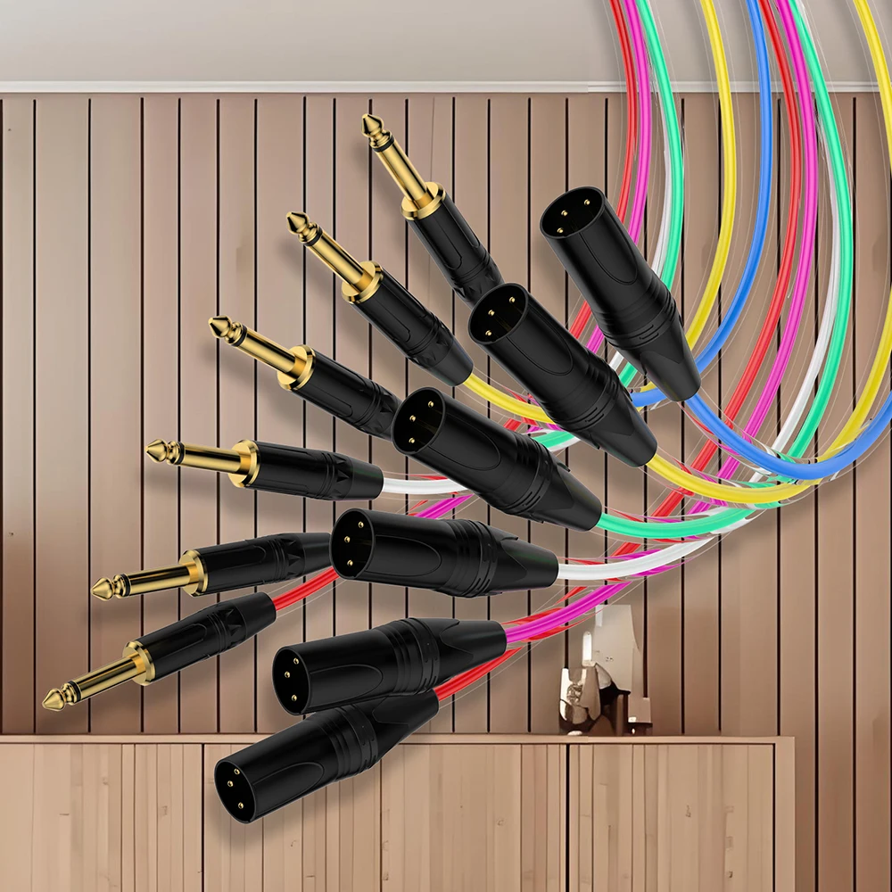 

Кабель Audiocrast 3 Pin XLR (штекер) - 6.5 мм (6.35 мм) мультимедийный аудиоудлинитель (кабель-шнур) 2, 4, 6, 8, 12, 16 каналов P10 для мультимедиа