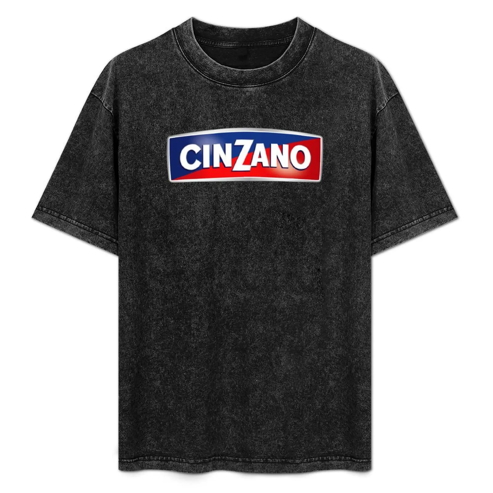 Camiseta con monograma y logotipo de Cinzano, camiseta deportiva informal de algodón de manga corta