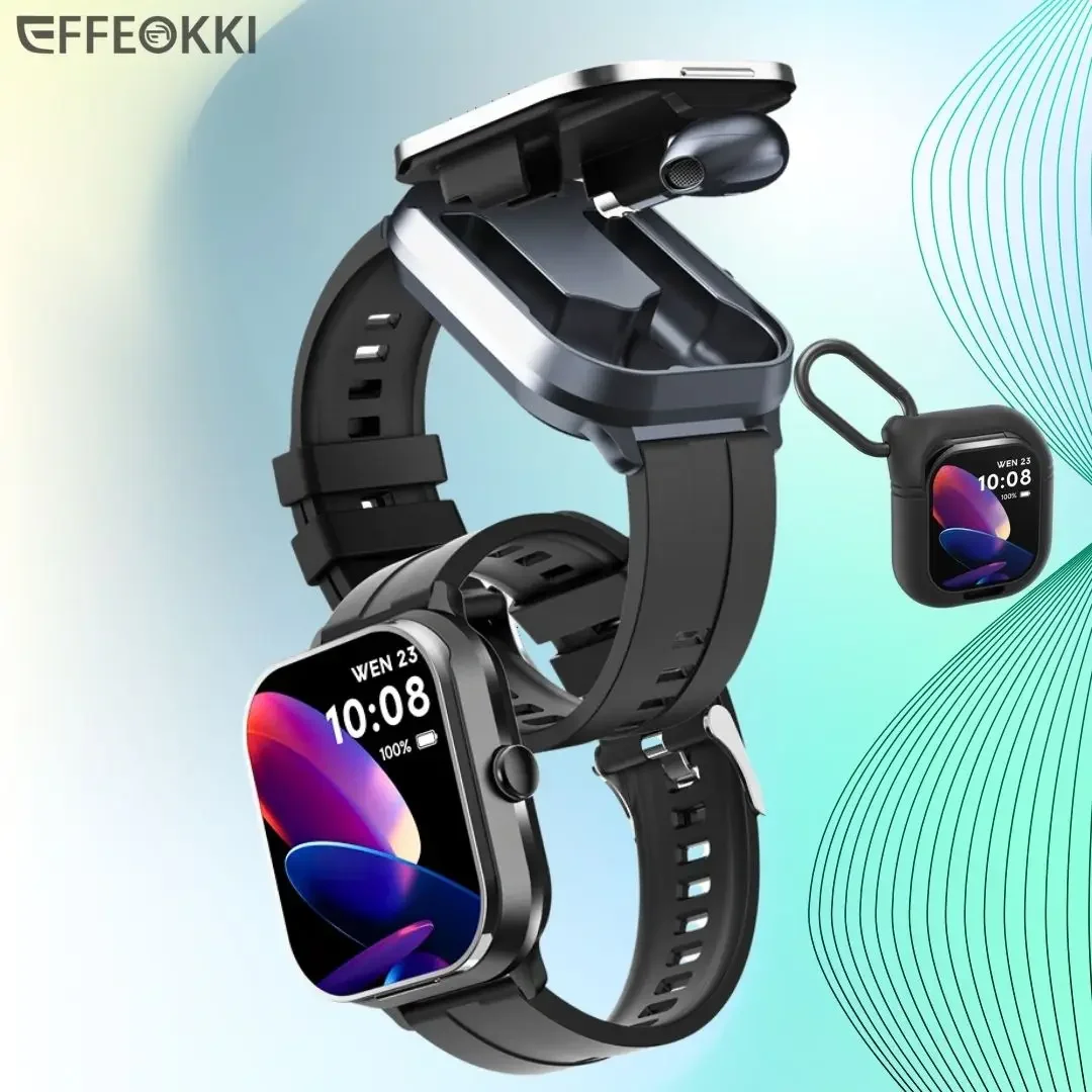 Effeokki D8Pro 2 In 1 Smart Watch With Head Phones Man 2