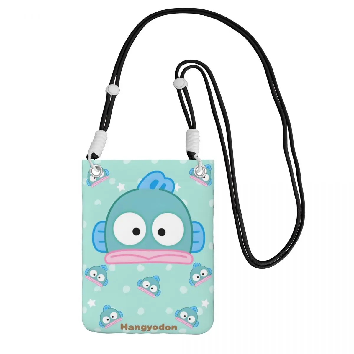 

Custom Hangyodon Mobile Phone Bag for Men Women Fashion Cute Fish Shoulder Crossbody Bag Suitable Coin Purse Mini Purse Wallet