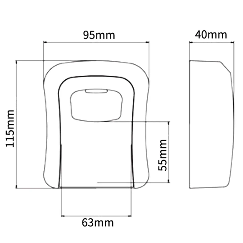 Password Key Box Decoration Key Code Box Key Storage Lock Box Wall Mounted Password Box Outdoor Key Safe Lock Box