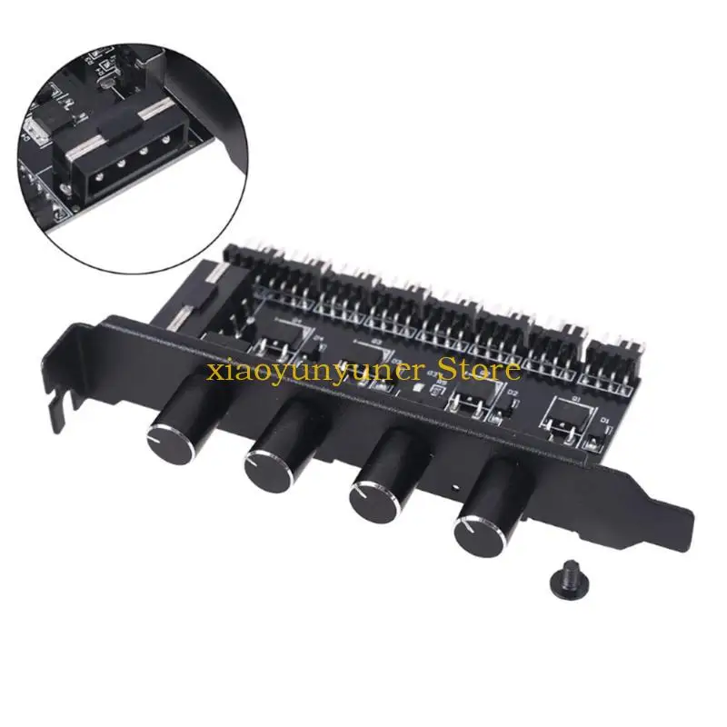 P9JB 4 Knob enfriamiento Ventilador refrigeración PC 8 canales Cuble ventilador para estuche CPU HDD V