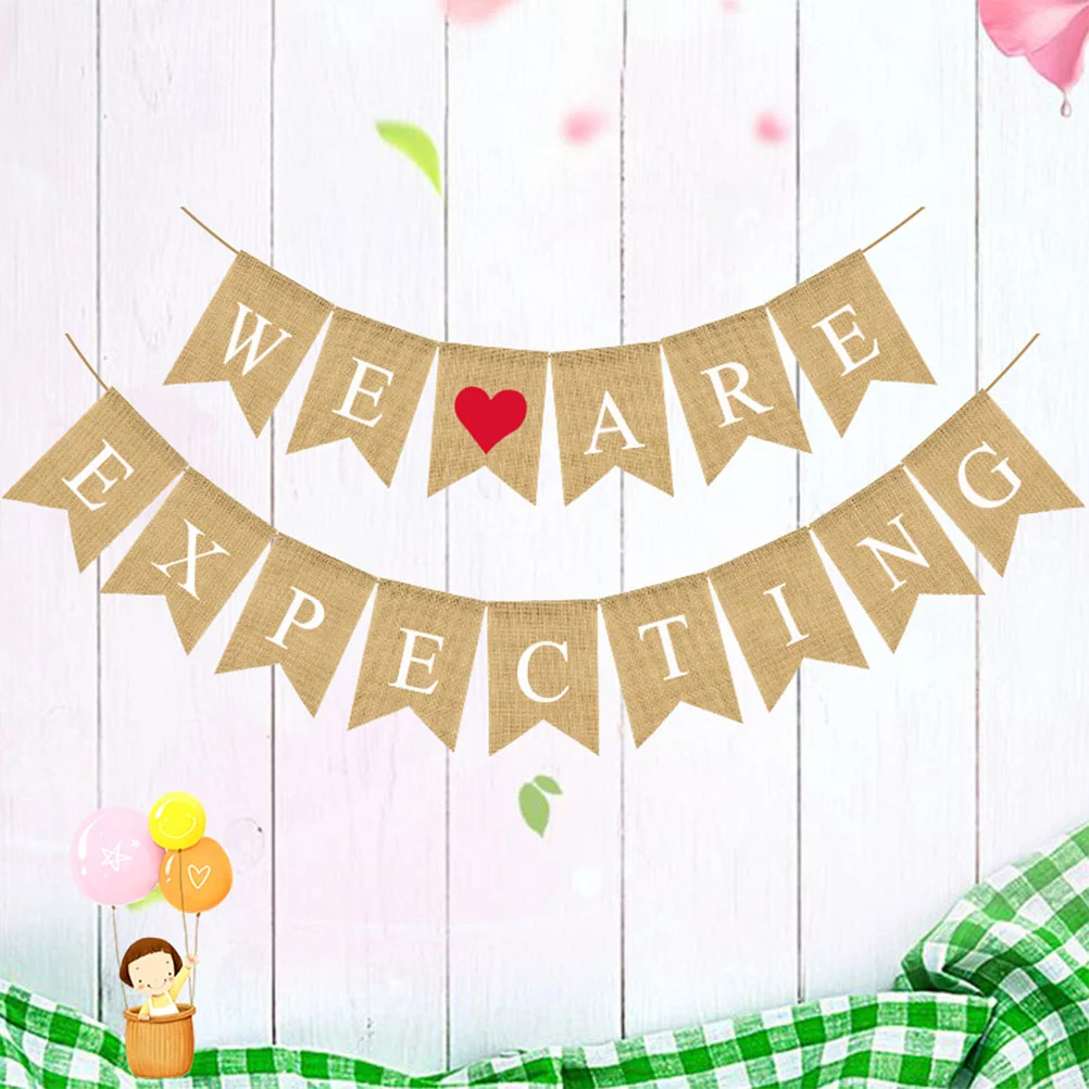 Engagement Banner Married Burlap Swallowtail Party for Wedding Garland Bunting The