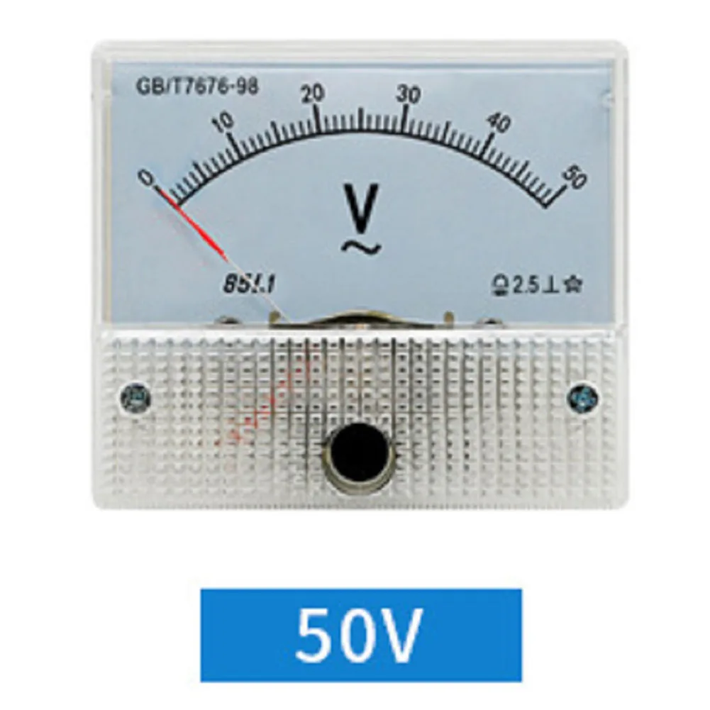 

Professional Voltmeter DC 0-30V 0-50V Analog Volt Panel Voltage Meter Panel Mechanical Pointer Voltmeter Gauge Measuring Tools