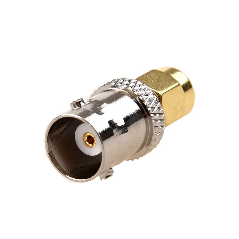 

B21B 10X Gold Tone SMA Male To Silver Tone BNC Female Connector Adapter