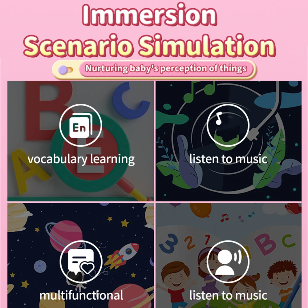 Kids Smart Phone For Girls Boys Student Dual Camera Music Player 16 Games Toddler Learning Machine Mini Phones For Birthday Gift