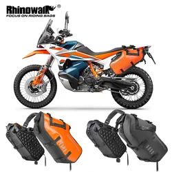 Rhinowalk Motorcycle Double Side Bag 100%Waterproof 18L/28L/48L Universal Fit Motor Pannier Saddle Bags Dry Tail Storage Luggage
