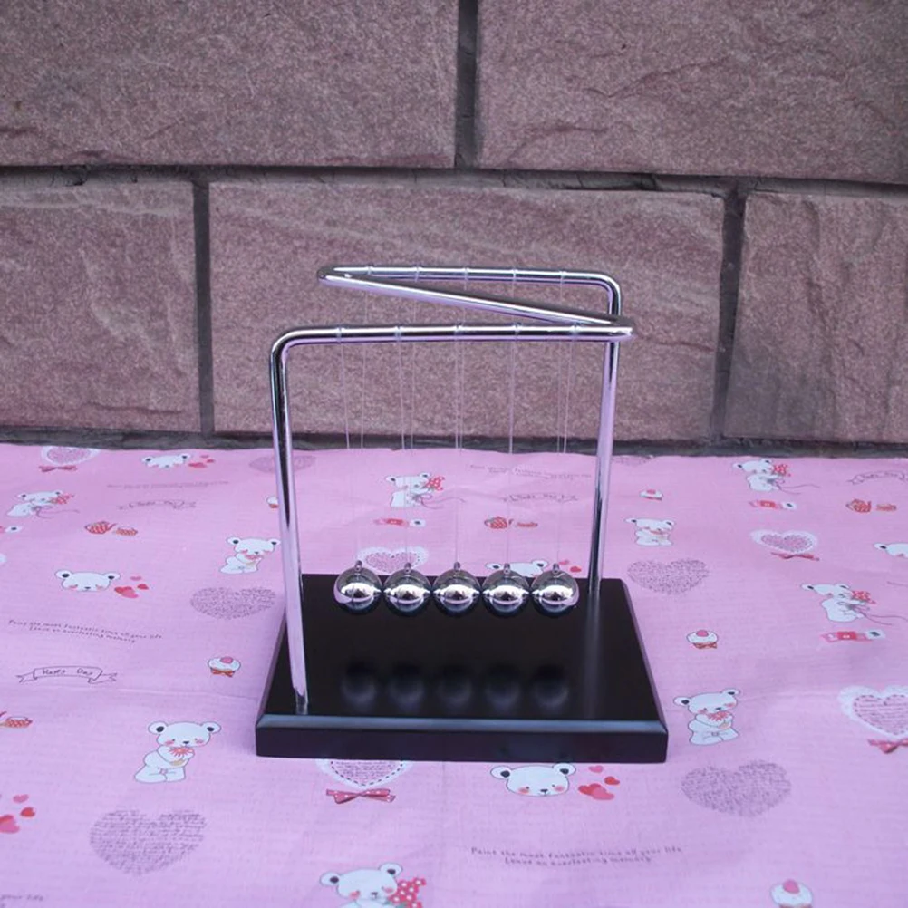 Perndulo de Newton de madera maciza, parachoques de bola, regalo científico, decoración para el hogar y la Oficina, adorno de escritorio, física educativa