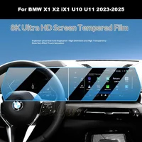 Película protectora de pantalla de vidrio templado para BMW X1 X2 iX1 U10 U11 2023-2025, accesorios protectores de navegación GPS y salpicadero para coche
