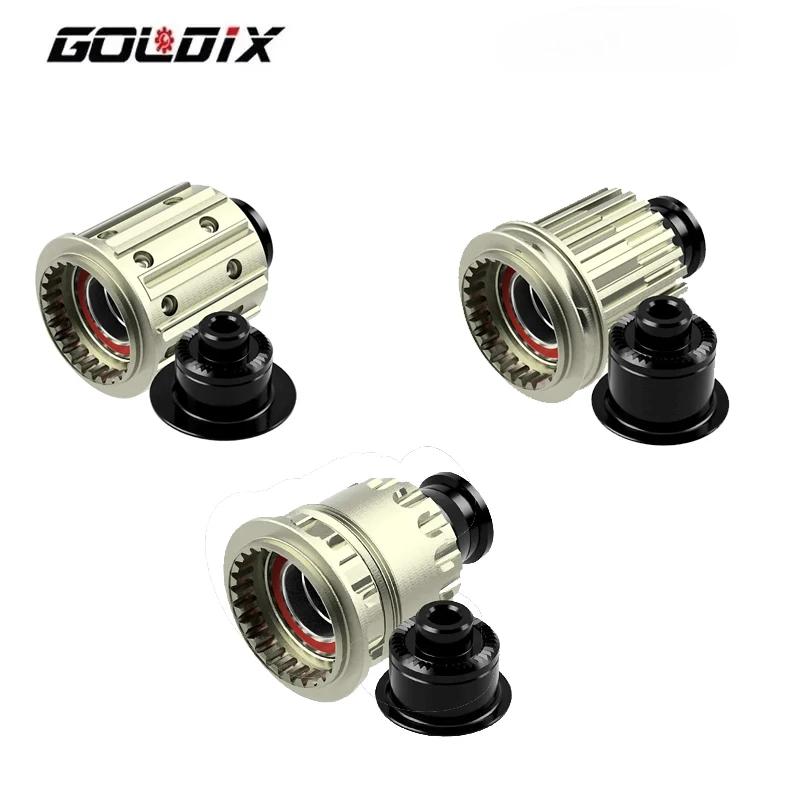

GOLDIX M180/310 HG/XD/MS Ratchet Structure Bicycle Hub Body with QR/THRU End Cap for MTB/Road Bike Freehub Bicycle Hub Adapter