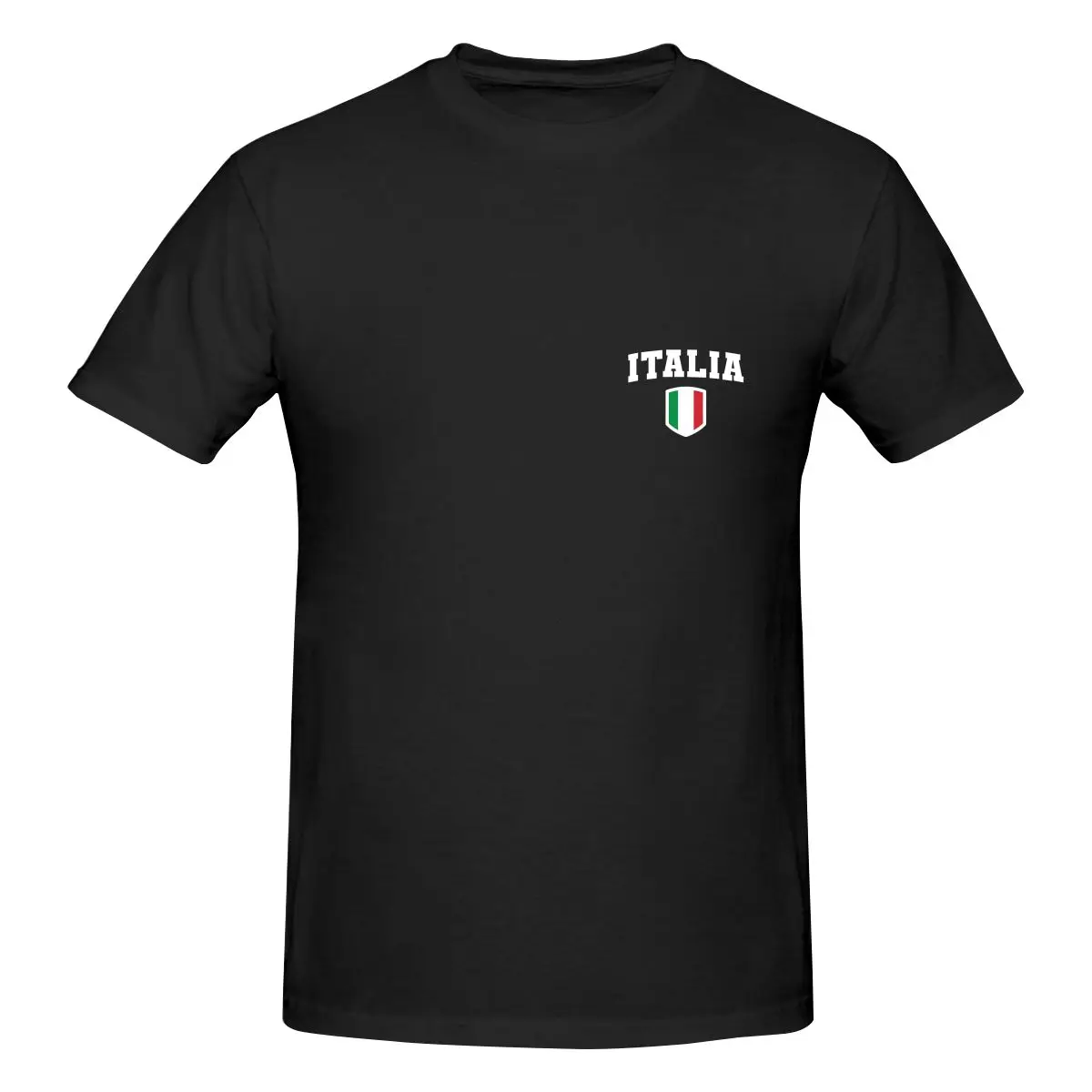 

High Quality 100% Cotton Italia Italy With Italian Flag Men's Basic Short Sleeve T-Shirt