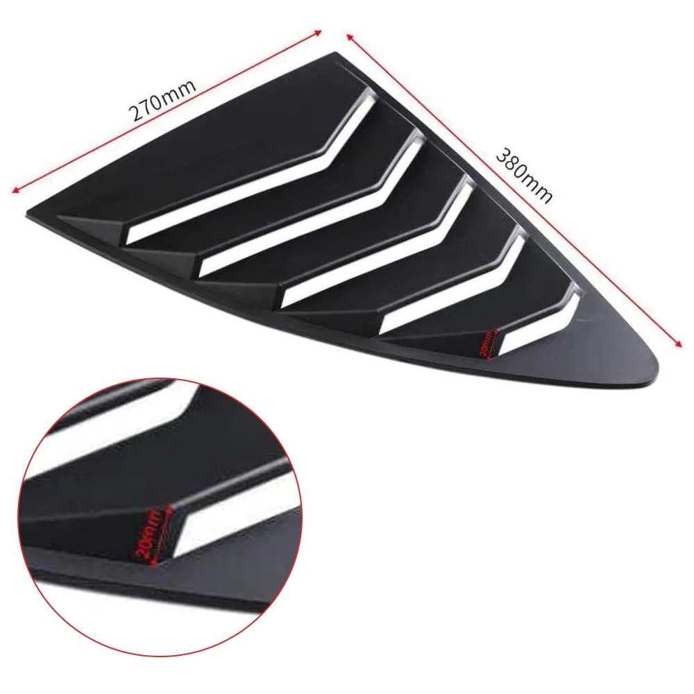 Fit for 2012-2018 Subaru BRZ Toyota GR86 Rear Windows Panel ABS Rear Side Window Louvers Air Vent Scoop Shades Cover Blinds 2PCS