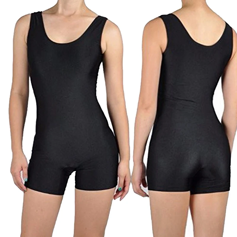 

Women Dancing Leotard Spandex Short Unitard Ballet Tank Top Nylon Dance Clothes Quick Dry Biketard Gymnastics suits Sportswear