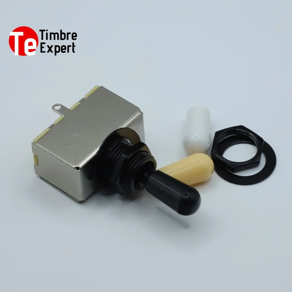 3 Way Toggle Switch Enclosed Pickup Selector with 3pcs Plastic Tips for LP Style Electric Guitar Part