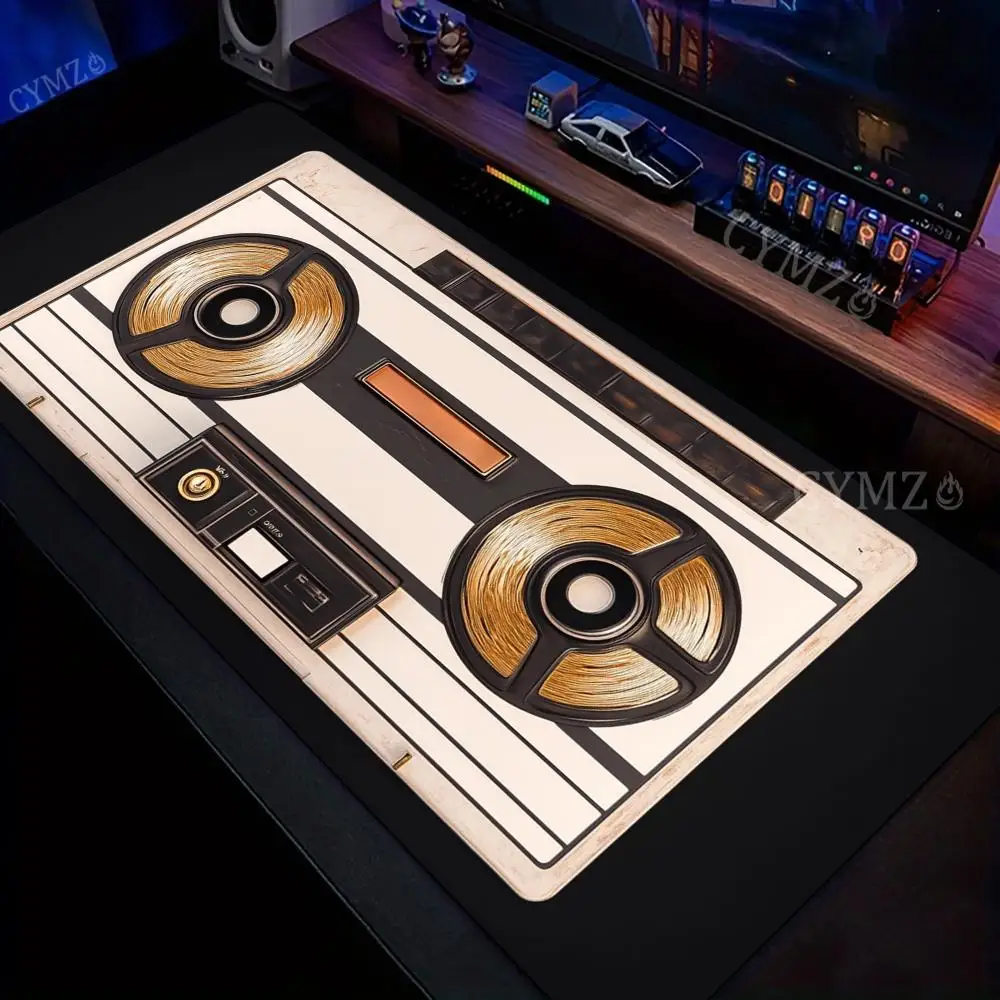 

Коврик для мыши с рисунком классической музыки и кассетной ленты, коврик для стола, игровые коврики, нескользящий коврик для мыши, аксессуары для стола, офисный коврик