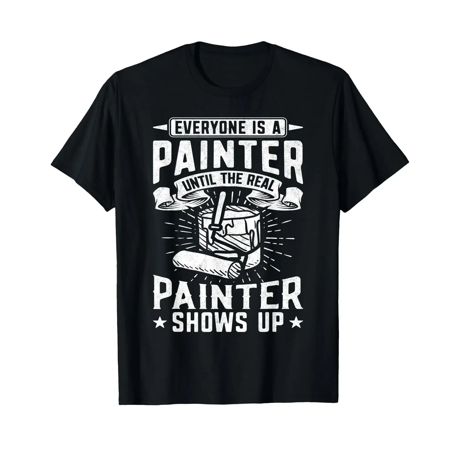 Hausmaler, Dekorateur, jeder ist es, bis zum echten T-Shirt, Vintage-Waschung, lässig, bequem, Streetwear-Mode