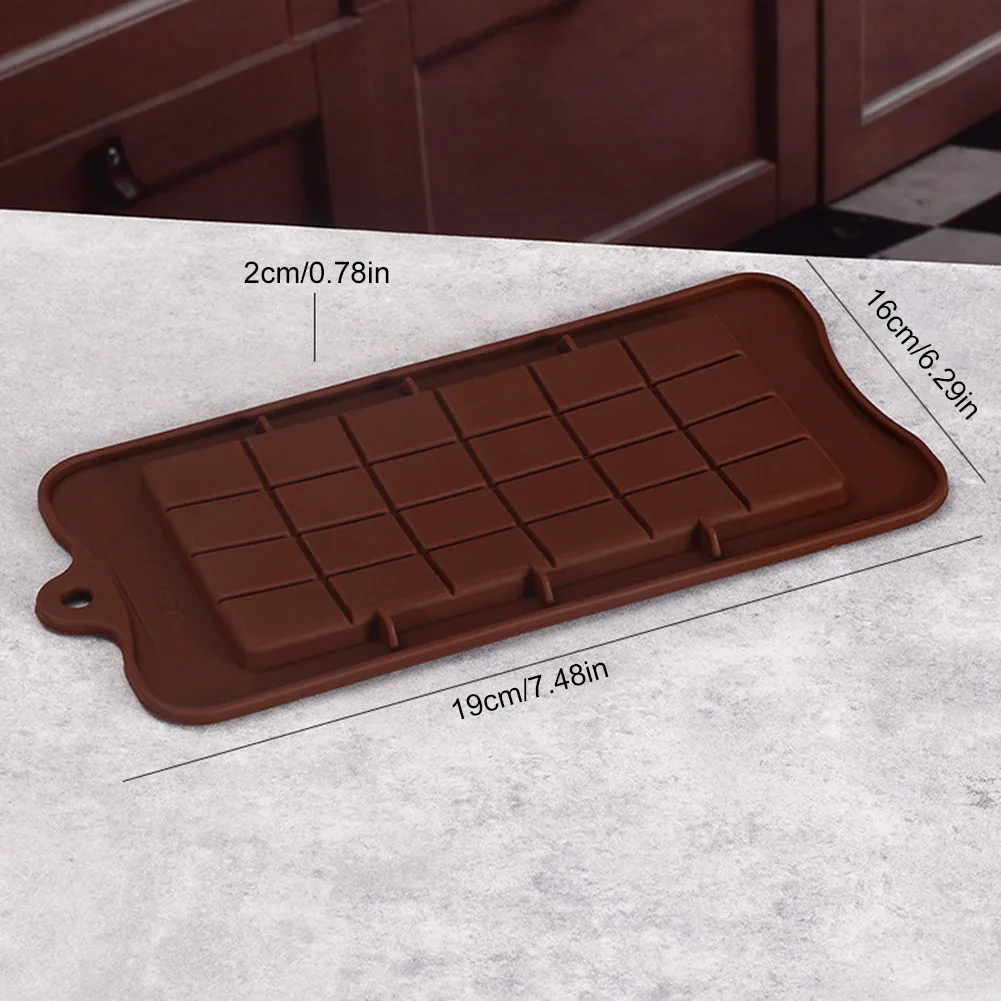 Large Dubai Chocolate Bar Deep Mold 2Style Deep Silicone Break-Apart Chocolate Mold Nonstick Thick Candy Bar Mold, 1-4 Packs