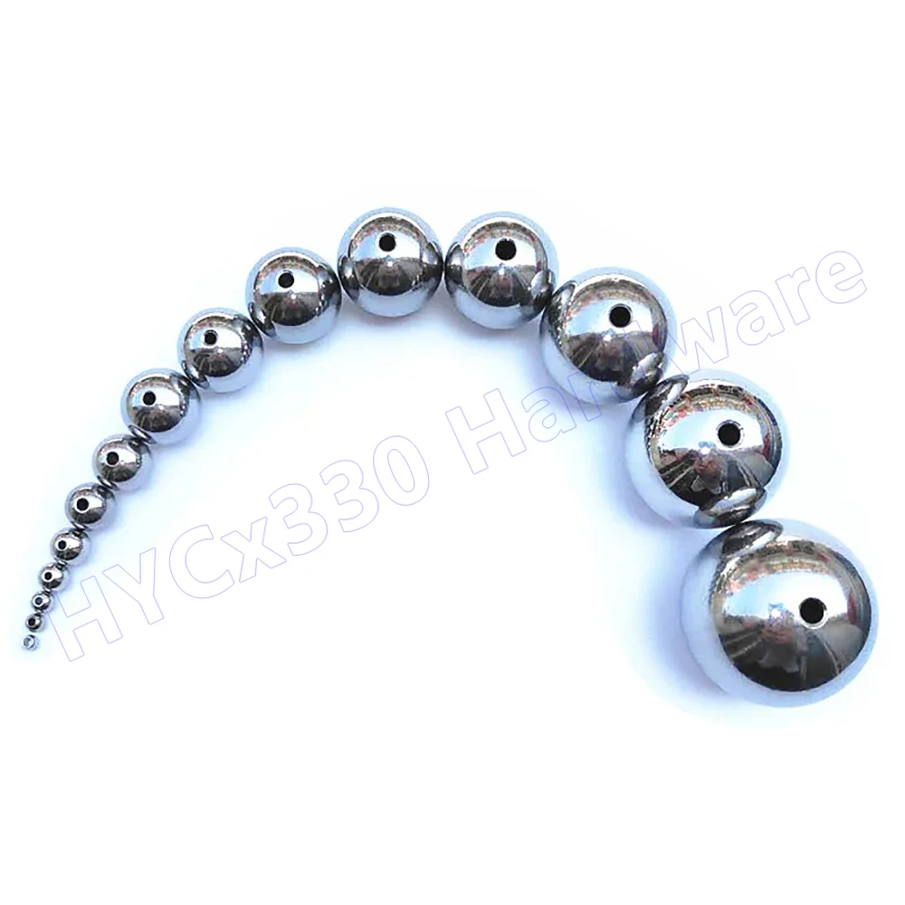 OD 2-20mm Stainless Steel Unthreaded Drilled Ball Through Hole 1-6mm for DIY Bracelets Earrings Jewellery Making Accessories