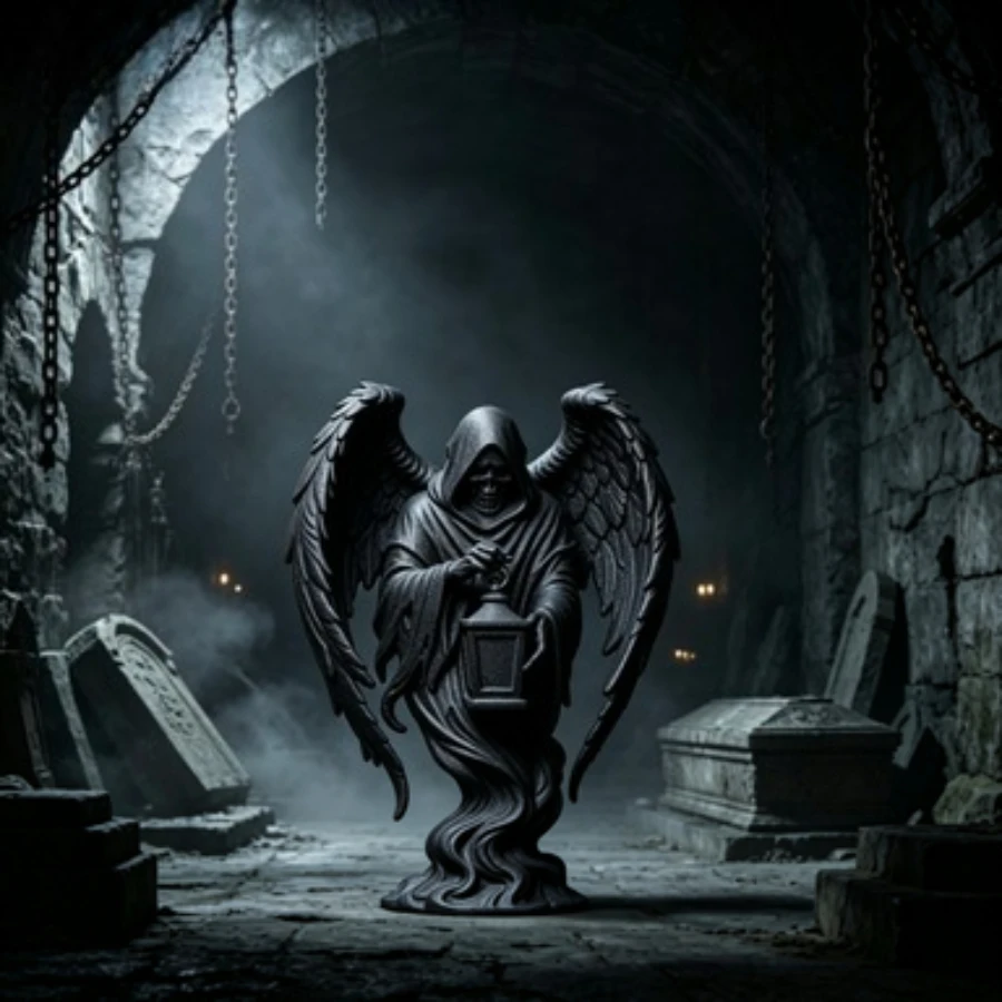 Estatua de Coleccionista de Almas, Mini Figura Gótica de Espíritu Oscuro, Escultura para Estantería, Decoración del Hogar, Adorno para Halloween, Pascua y Festividades