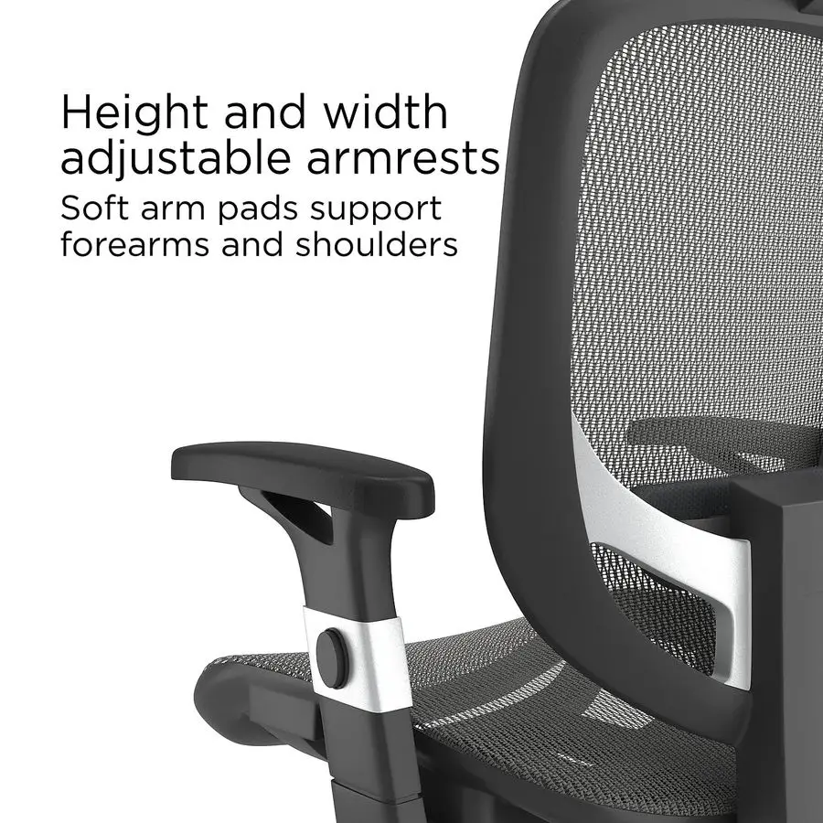 

Hyken Ergonomic Office Chair Adjustable Lumbar Support with Breathable Mesh, Swivel Desk Chair for Home Office, Cha Customizable