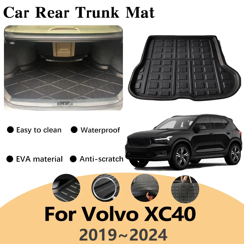 

Car Trunk Mats For Volvo XC40 2019~2024 2022 2020 EVA Material Waterproof Protective Anti-Slip Trunk Cargo Tray Car Accessories