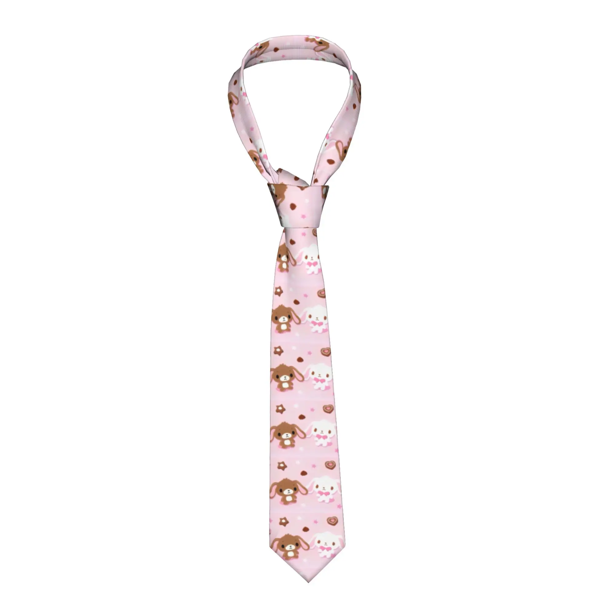 S-Sugarbunnys Necktie Men Women Slim Polyester 8 cm Narrow Neck Ties Sugar Rabbit for Mens Accessories Gravatas Wedding Office