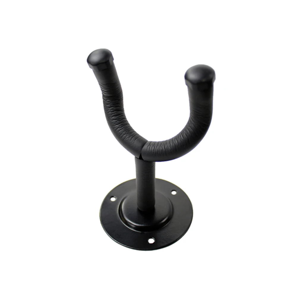 

Electric Guitar Rack 14x5.5cm Black Metal Neoprene Rubber Wall Mount Hanger for Acoustic Electric Bass Guitars Display Safe