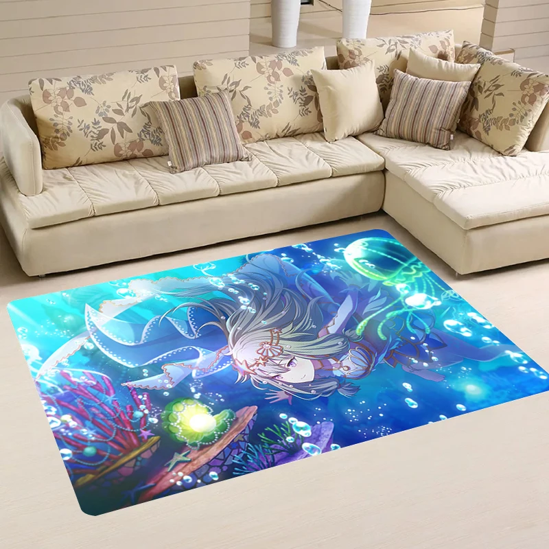 PJSK Carpets Game Kitchen Carpet House Entrance Mat Project Sekai Anime Home Living Room Balcony Rugs Foot Rug Doormat Door Mats