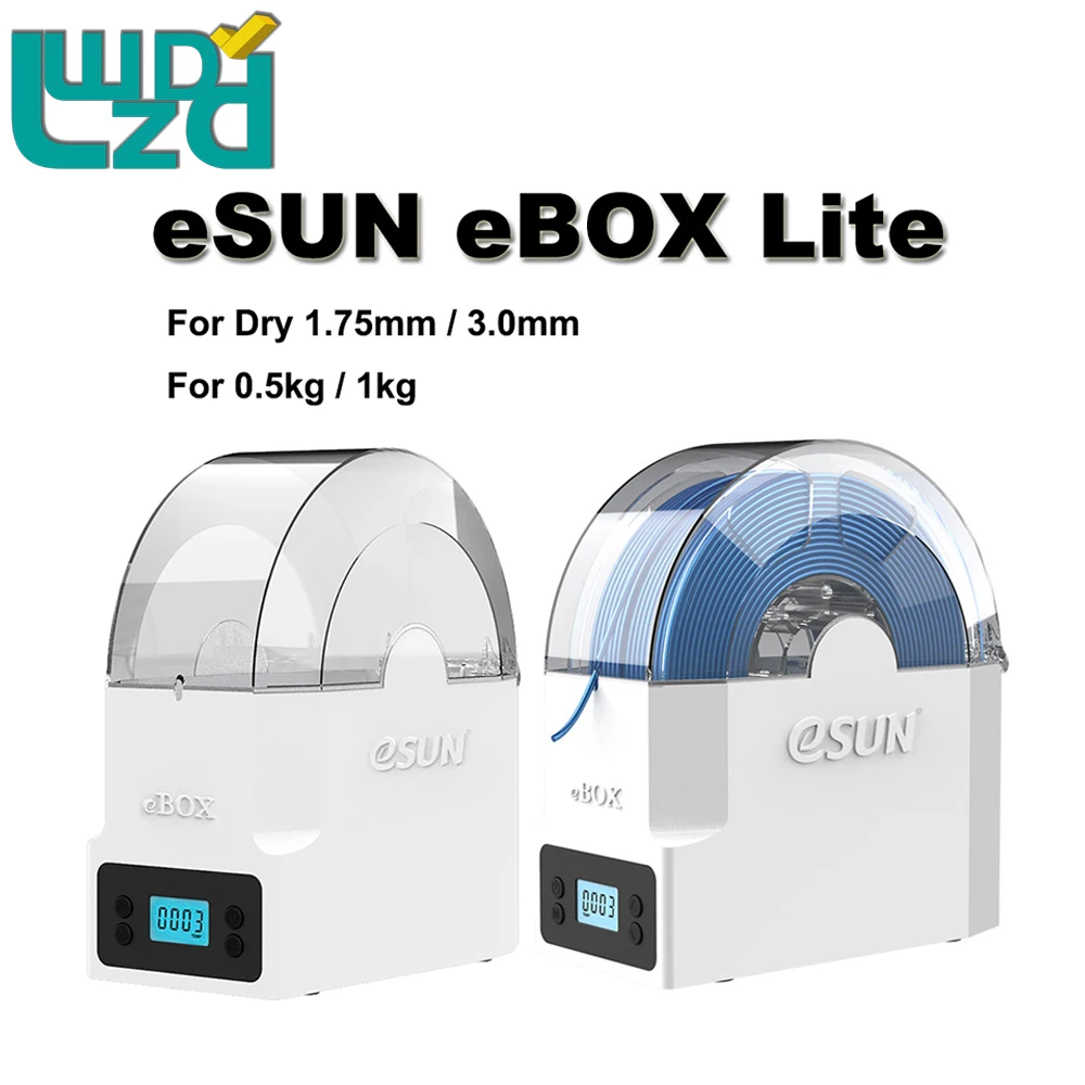 

3D Printing Filament Storage Box eSUN eBOX Lite Dryer Heater Holder for Dry 1.75mm/3.0mm Filament 0.5kg/1kg 3D Printer Parts