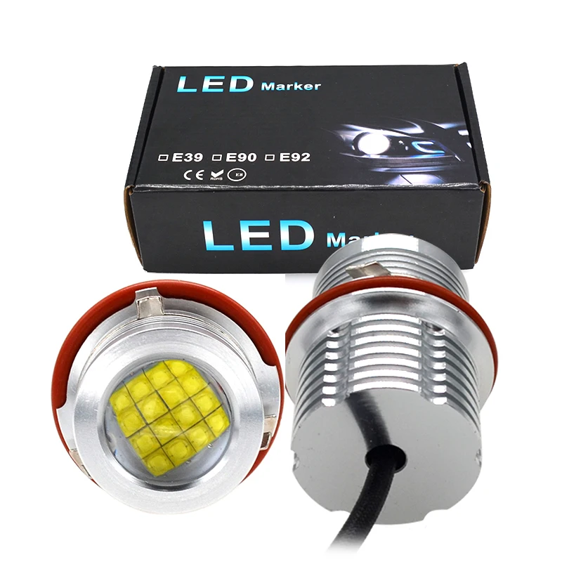 

1 Set SUKIOTO 160W High Power Canbus No Error Angel Eyes LED Marker Light 2PCS 80W Yellow White Bulb For BMW E39 E60 E61 E63 E65
