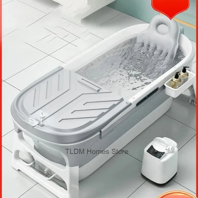 Plastic Portable Bathtubs for Adults Multi-functional Folding Bathtub with Fumigation Instrument Collapsible Bathtub for Spa