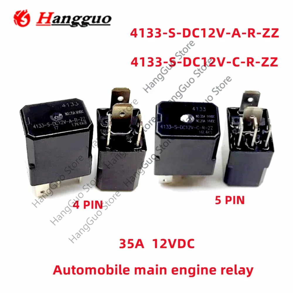 5PCS Original 4133-S-DC12V-A-R-ZZ 4pin 35A 12V 4133-S-DC12V-C-R-ZZ 5PIN 12VDC automotive main engine relay