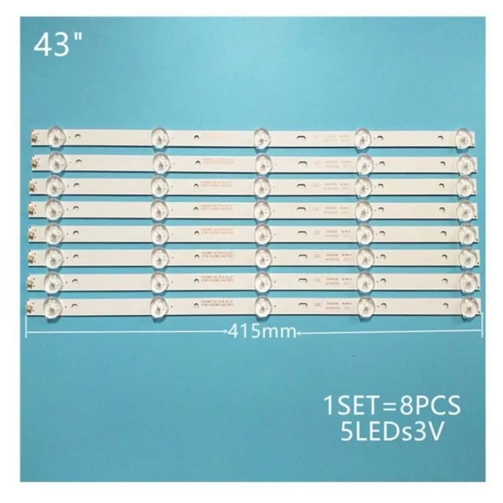 

100% new 8pcs/set PHI 43 TV LED Lip Strip 43PHT4001/60 43PFT4001/60 K430WD9 4708-K420WD-A3213K01 K420WD7 A3 2014-8-27