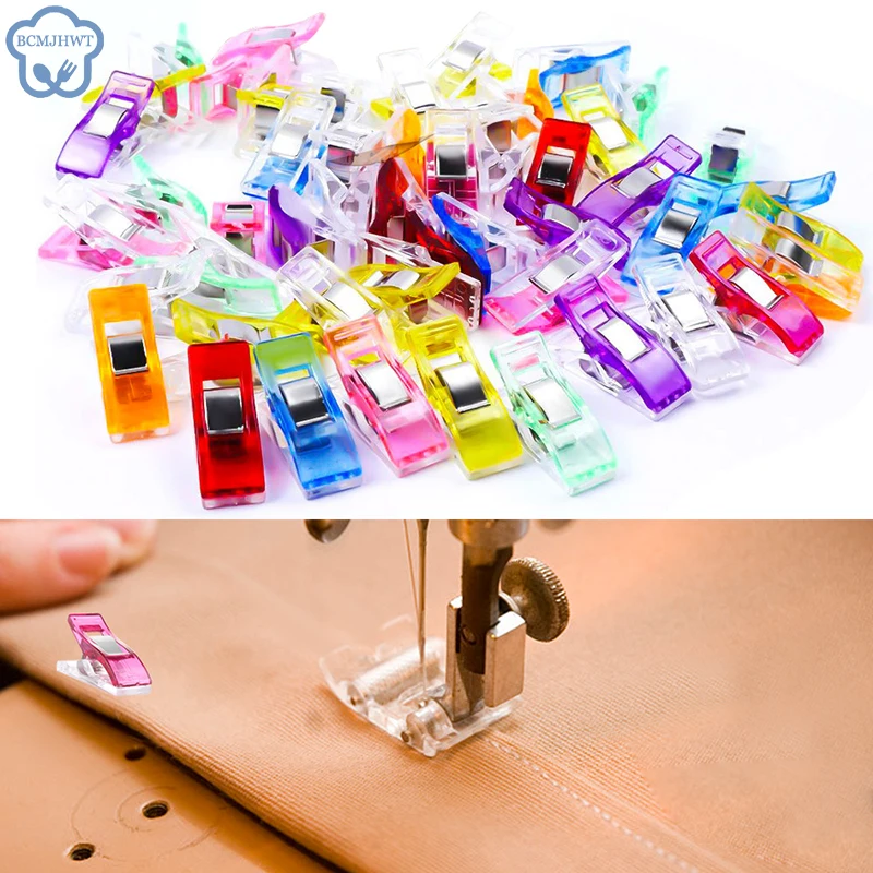 10/20/50PCS Fabric Quilting Craft Sewing Knitting Clips Home Office Supply Mixed Plastic Wonder Clips Holder for DIY Patchwork