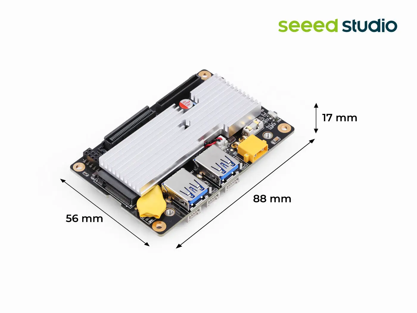 reComputer Mini Carrier Board for NVIDIA Jetson Orin NX Nano, Compact & Feature-Rich Sensors for Edge AI Robotics UAV UGV Drones