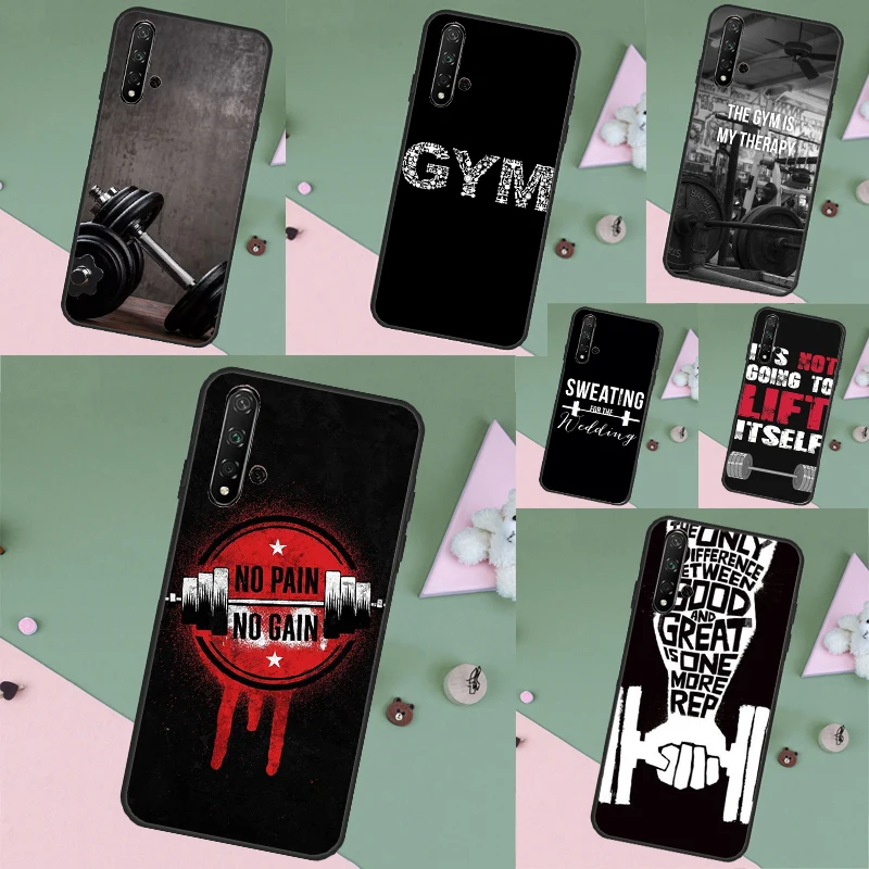 Bodybuilding Gym Fitness Case For Huawei Nova 5T 10 9 SE 7i 8i 11i Y60 Y61 Y70 Y90 P20 P40 P30 Lite P60 Pro P Smart