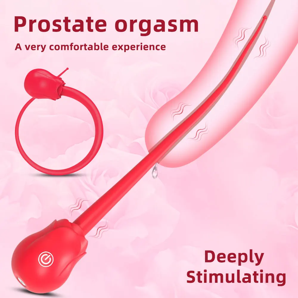 Mini Rose Vibrator for Women Sex Light SM Whip Tickler Clitoral Vibrators with 7 Vibrating Modes Female Vibrator Adult Toys