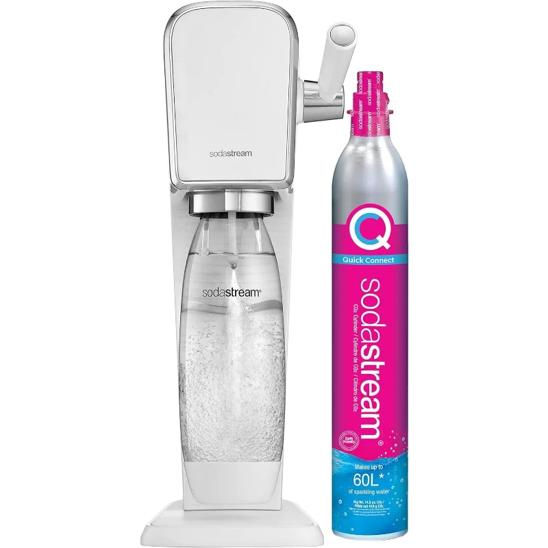 

SodaStream Art Sparkling Water Maker (White) with CO2 and Dishwasher Safe Bottle