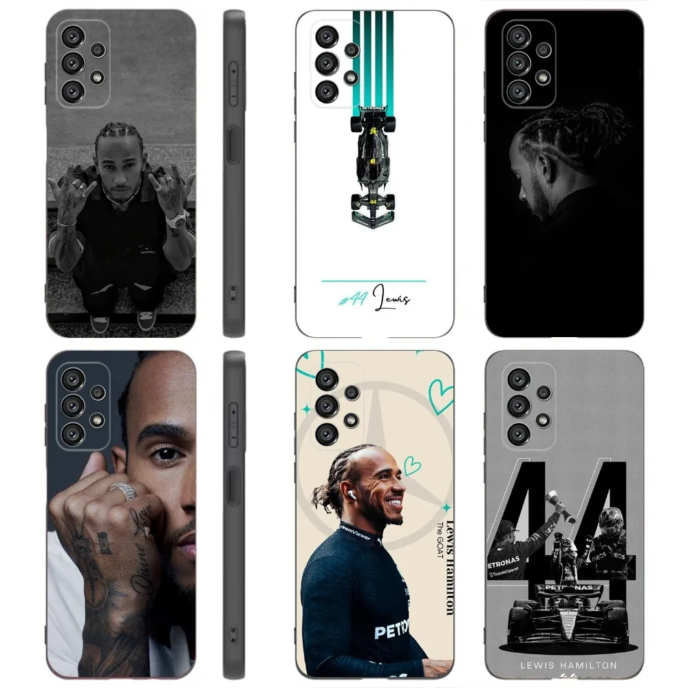 L-Lewis H-Hamilton 44  Phone Case For Samsung Galaxy A91,A80,A73,A72 ,A71,A53A52,A32 ,A31A22,A21s,A20,Black Cover