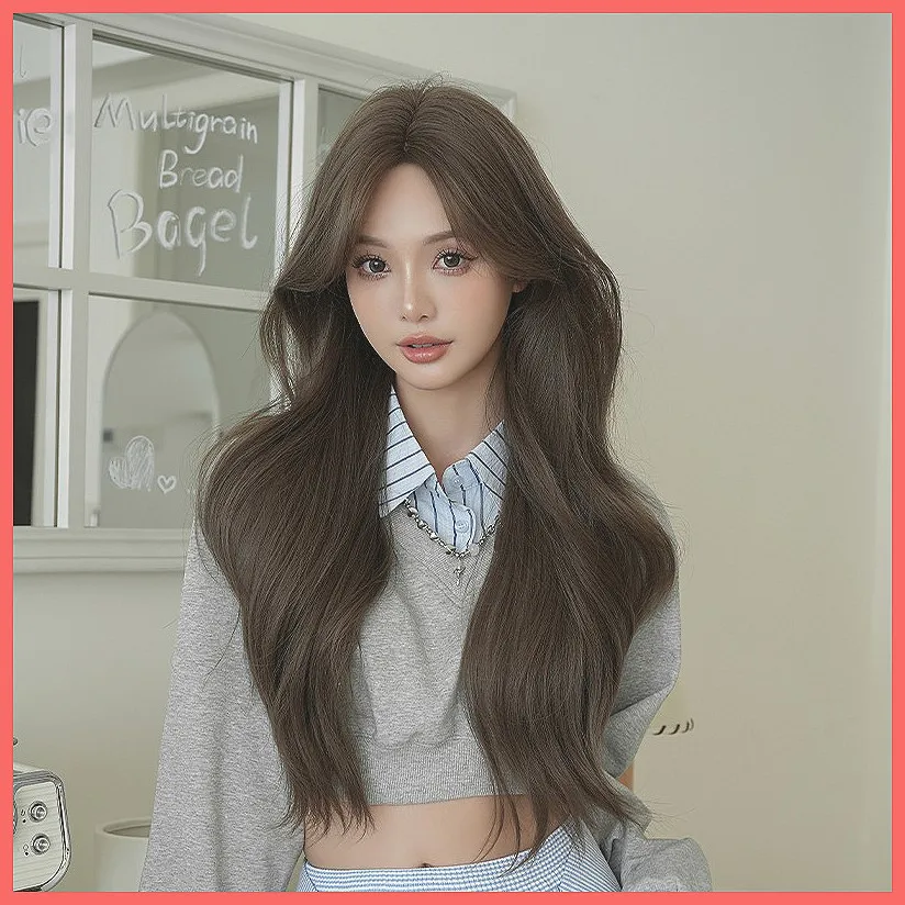 

Длинный волнистый синтетический парик для женщин, термостойкий, с центральным пробором, очень длинный, до талии, с предварительно уложенными локонами