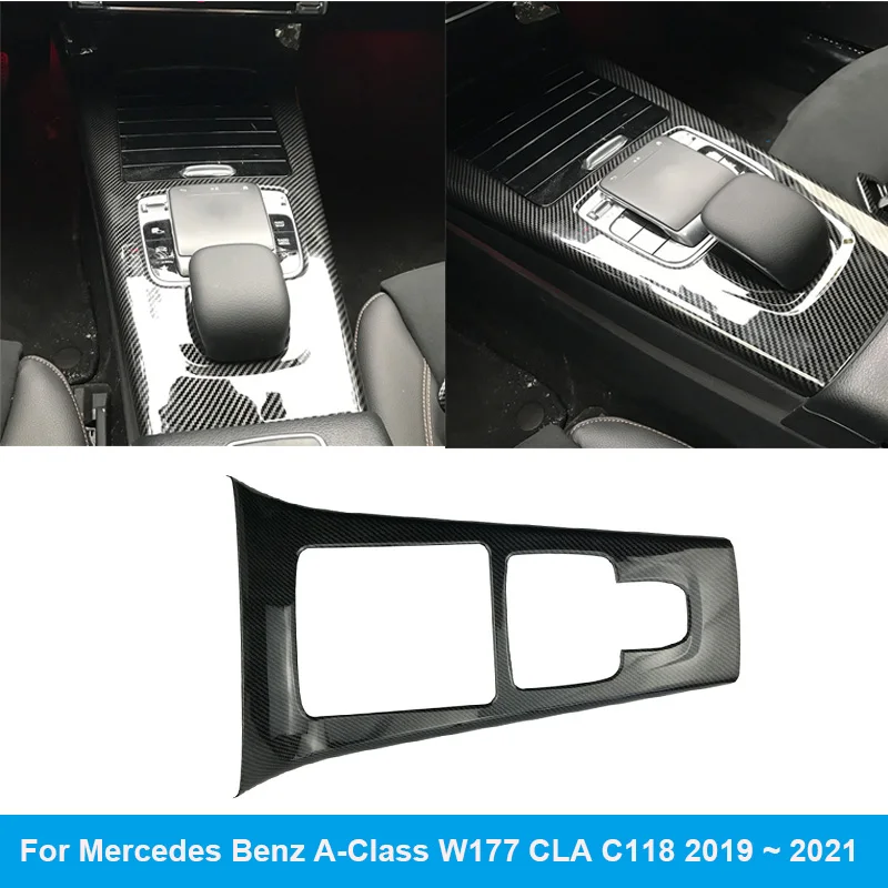 

2019 ~ 2021 For Mercedes Benz A-Class W177 CLA C118 Car Center Console Board Stickers Frame Strip Gear Shift Panel Cover Trim