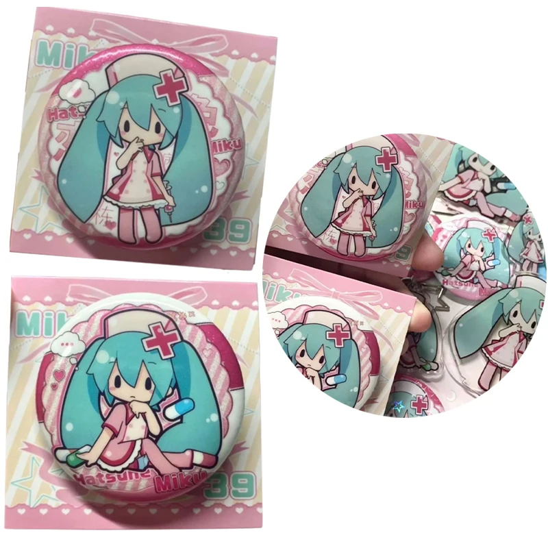 Hatsune Miku Enamel Brooch Anime Anime Pins Clothing Backpack Lapel Badges Cartoon Girl Enamel Pins Jewelry Cosplay Props Gift