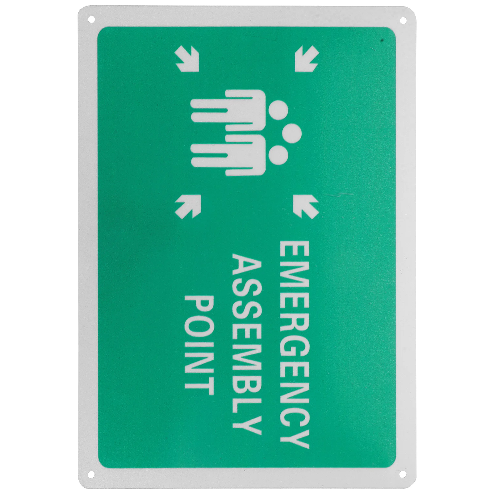 Emergency Assembly Point Aluminum Fire Fighting Assembly Point Sign For Factory School Shopping Mall Outdoor Weather-Resistant