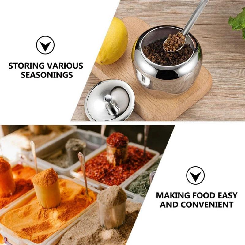 Stainless Steel Seasoning Pot Creative Seasoning Pot Can Be Used To Store Condiments Or Dry Goods