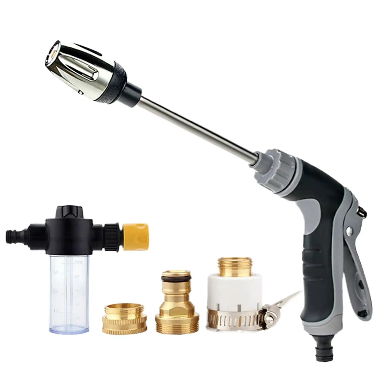 Multifunctional Power Washer, High Pressure Spray Guns Hose Attachment with Foam Dispenser Bottle for Home & Garden Use