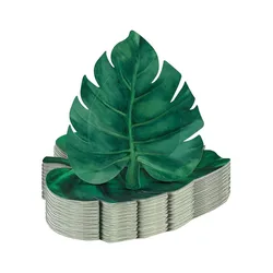 10pcs Turtle Leaf Shaped Paper Tray Hawaiian Party Jungle Birthday Decorations Disposable Tableware Turtle Leaf Paper Plates