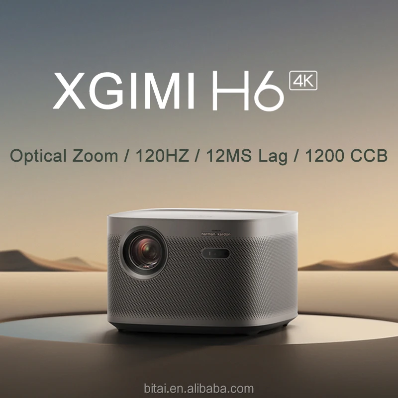 R XGIMI H6 4K Projector 1200CCB Lumens 120HZ with Optical Lossless Zoom Cinema 3D Android Smart Projector