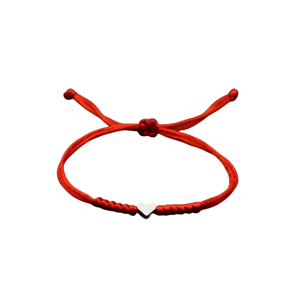 1Pcs Love Bracelet Red String Bracelet Couple Hand-Woven Adjustable Red Rope Bracelet Jewelry for Couples Sisters and Friends