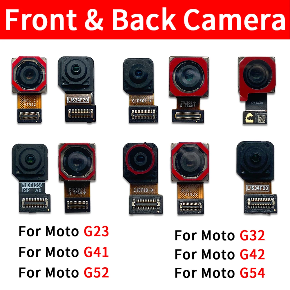 NEW Back Big Main Camera Module And Front Small Camera Module Flex Cable For Motorola Moto G23 G32 G41 G42 G52 G54